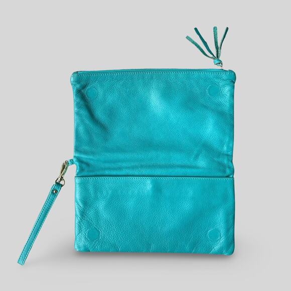 Alberta Di Canio Foldover Leather Clutch - Picture 2 of 6